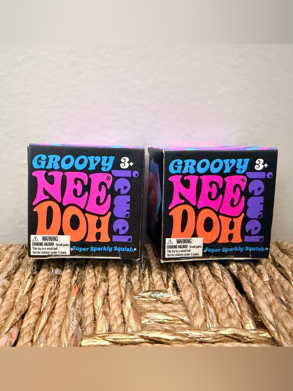 Groovy Jewel NeeDoh Set of 2- blue and purple